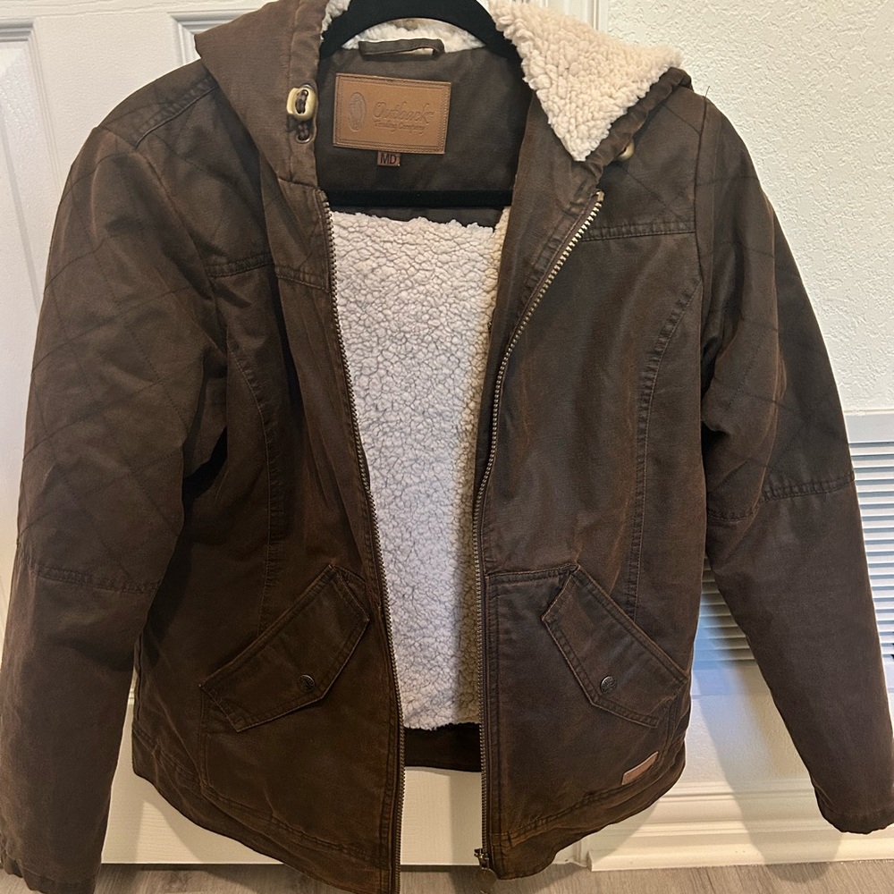 Women’s Brown Sherpa-Lined Jacket